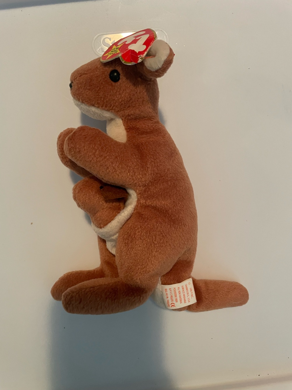 1996 beanie baby TY pouch kangaroo plush